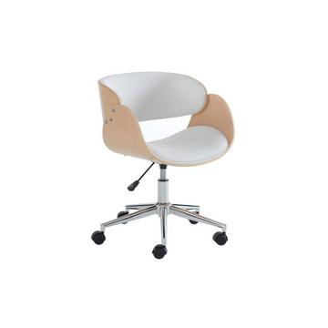 Chaise de bureau JELSA Hauteur ajustable Simili métal chromé Chêne