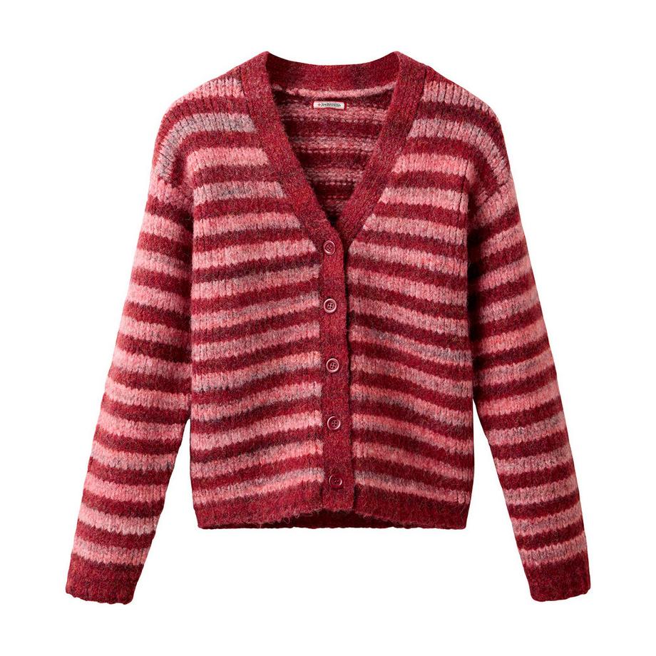 Joe Browns Stella gestreifte Strickjacke mit V-Ausschnitt  