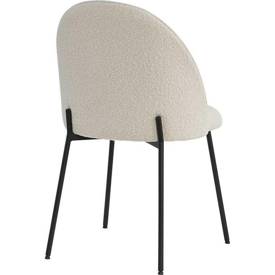 mutoni Chaise de salle à manger Clusto tissu métal beige (lot de 2)  