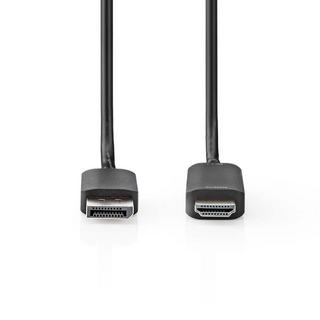 Nedis  Cavo Displayport | DisplayPort maschio | Connettore HDMI™ | 4K@60Hz | Nichelato | 2,00 m | Rotondo | PVC | Nero | Scatola 