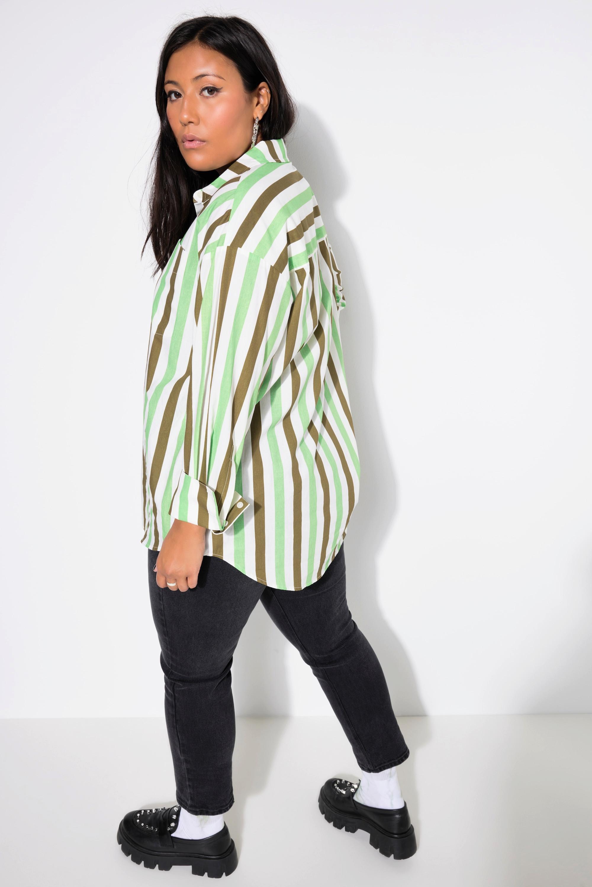 Studio Untold Camicia Oversize a Righe Maniche Lunghe  