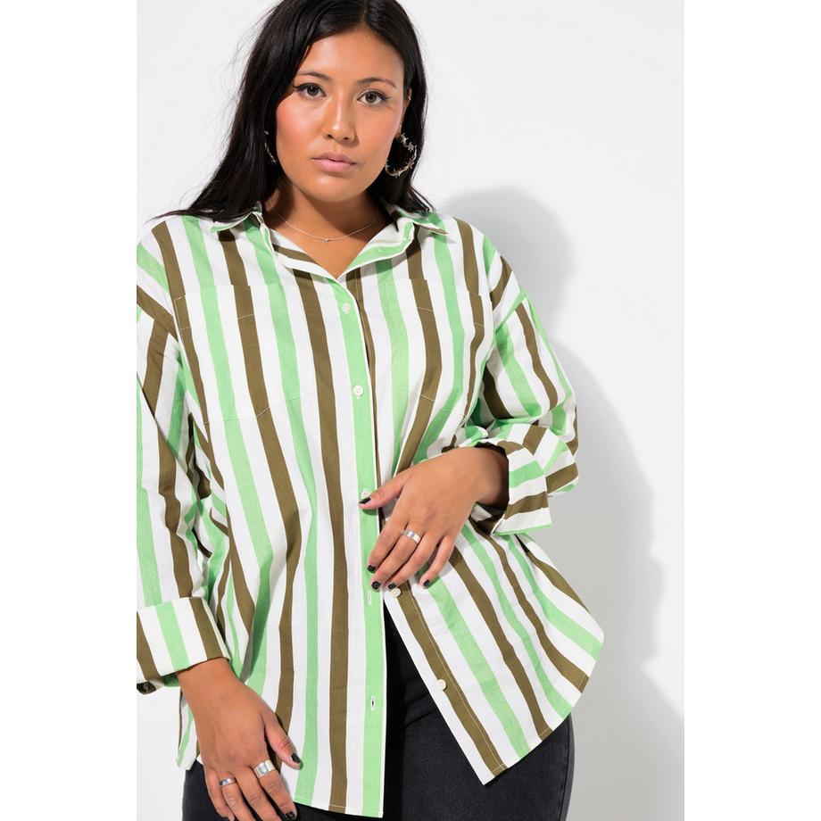 Studio Untold Camicia Oversize a Righe Maniche Lunghe  