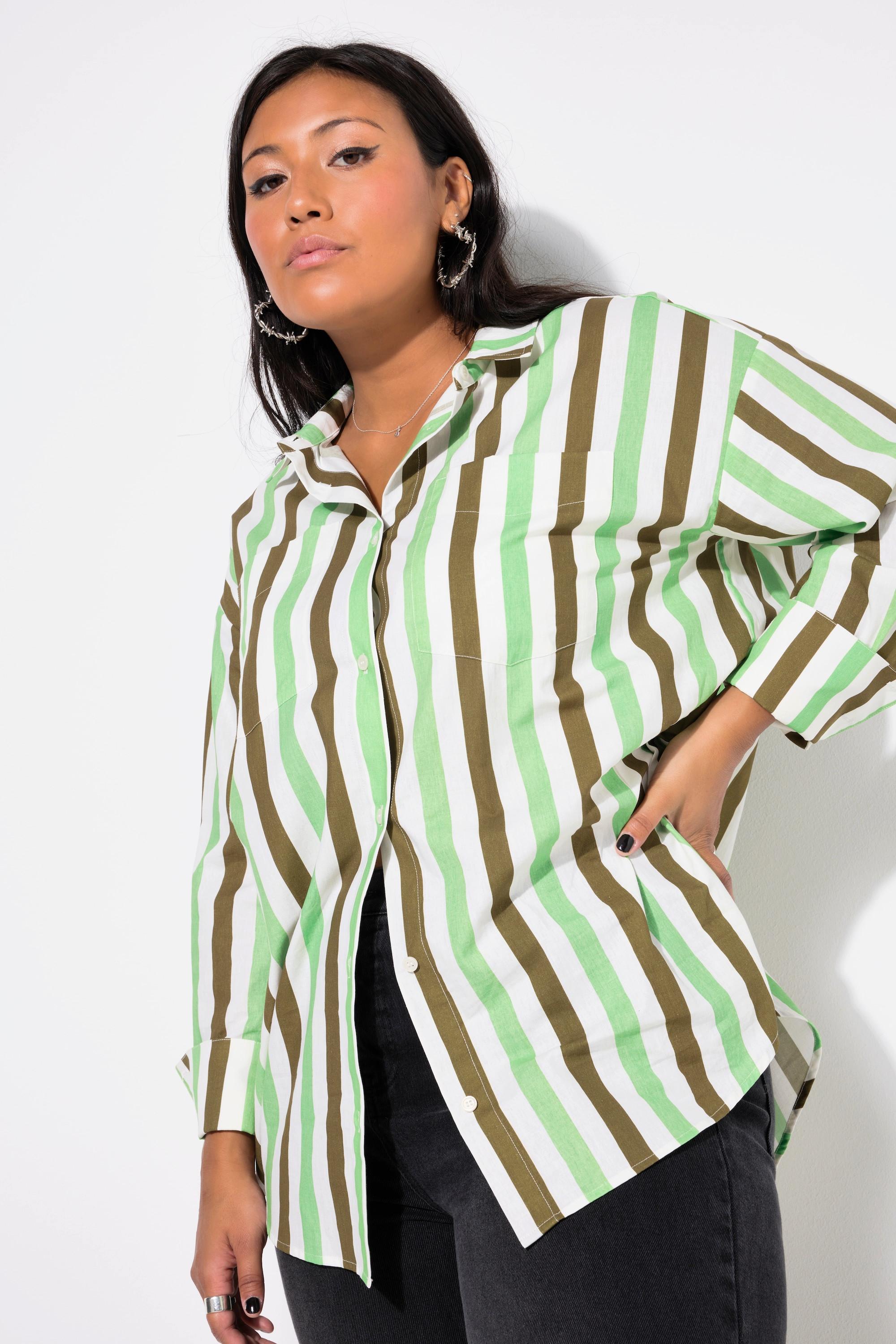 Studio Untold Camicia Oversize a Righe Maniche Lunghe  