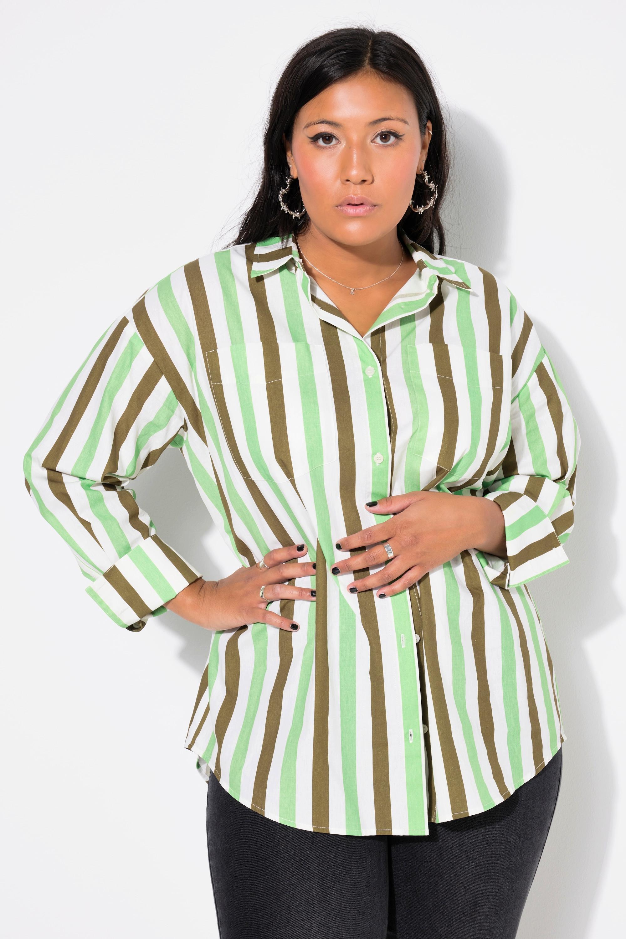 Studio Untold Camicia Oversize a Righe Maniche Lunghe  