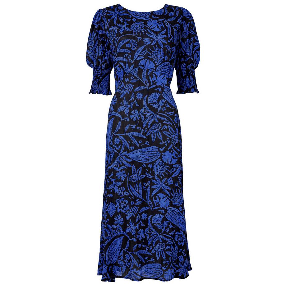 Joe Browns Vintage Blumenkleid mit Puffärmeln  