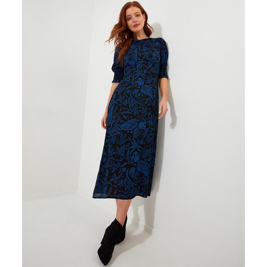 Joe Browns Vintage Blumenkleid mit Puffärmeln  