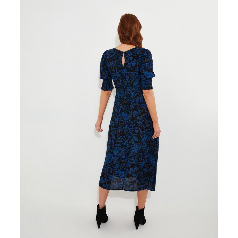 Joe Browns Vintage Blumenkleid mit Puffärmeln  