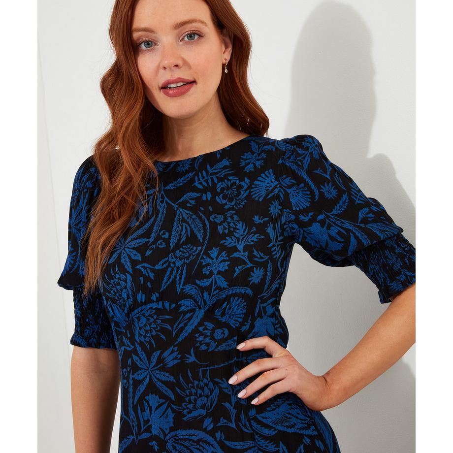 Joe Browns Vintage Blumenkleid mit Puffärmeln  