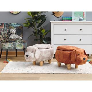 Beliani Hocker aus Samtstoff Modern DOGGY  