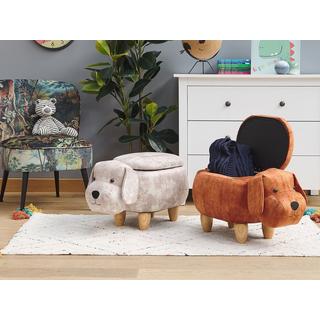 Beliani Hocker aus Samtstoff Modern DOGGY  