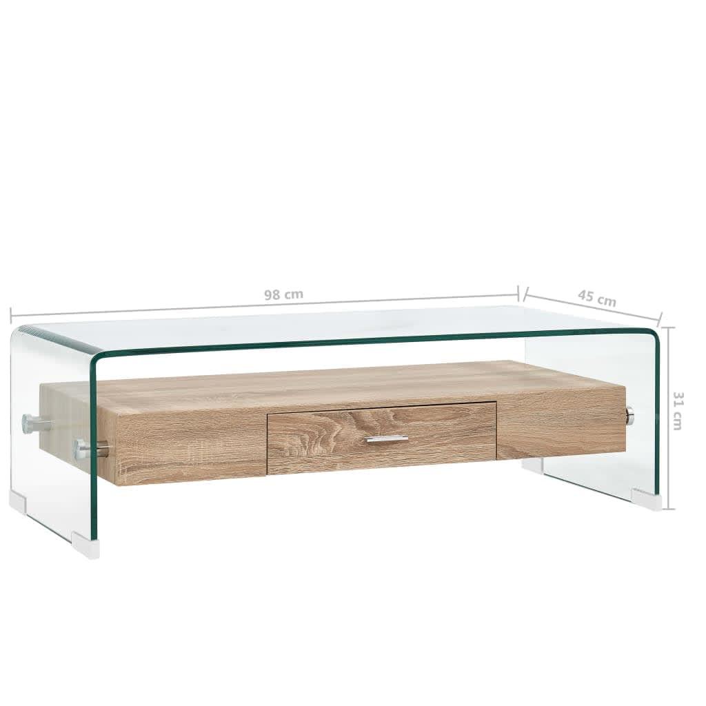 VidaXL Table basse verre  