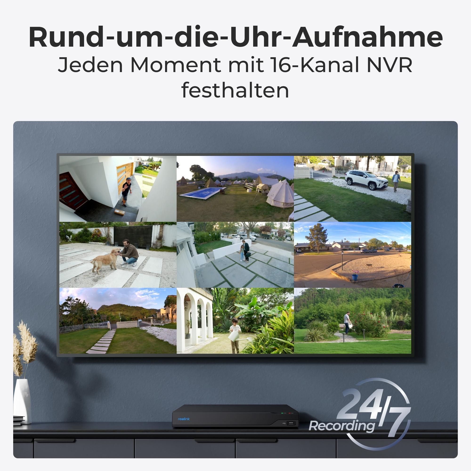 Reolink  NVS16-8MB8 Sistema 4K PoE con 8 telecamere 