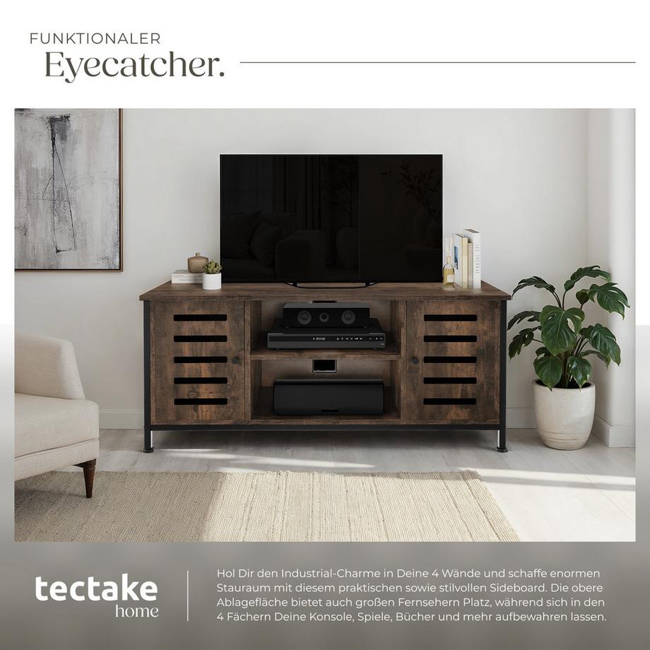 Tectake Meuble pour téléviseur CARLOW style industriel  