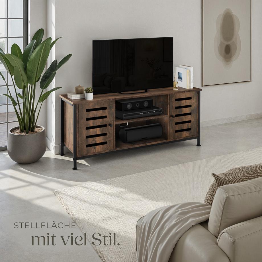 Tectake Meuble pour téléviseur CARLOW style industriel  
