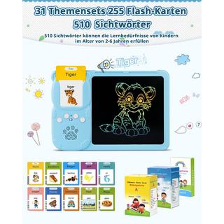 Activity-board  Lernspielzeug, Deutsch und Englisch lernen für Kinder, 510 Wörter sprechende Lernkarten mit LCD-Schreibtafel 