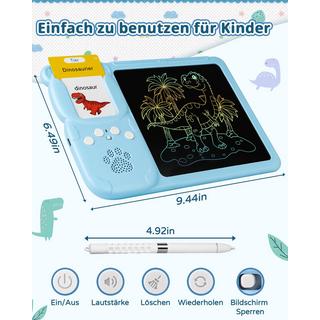 Activity-board  Lernspielzeug, Deutsch und Englisch lernen für Kinder, 510 Wörter sprechende Lernkarten mit LCD-Schreibtafel 