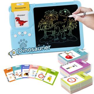 Activity-board  Lernspielzeug, Deutsch und Englisch lernen für Kinder, 510 Wörter sprechende Lernkarten mit LCD-Schreibtafel 