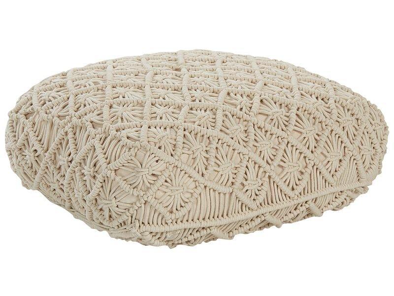 Beliani Pouf en Cotone Boho BERRECHID  