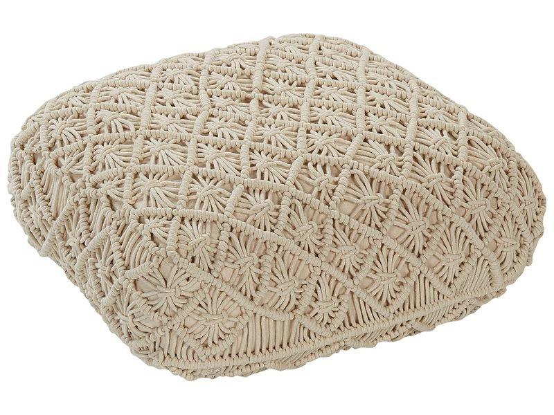 Beliani Pouf en Cotone Boho BERRECHID  