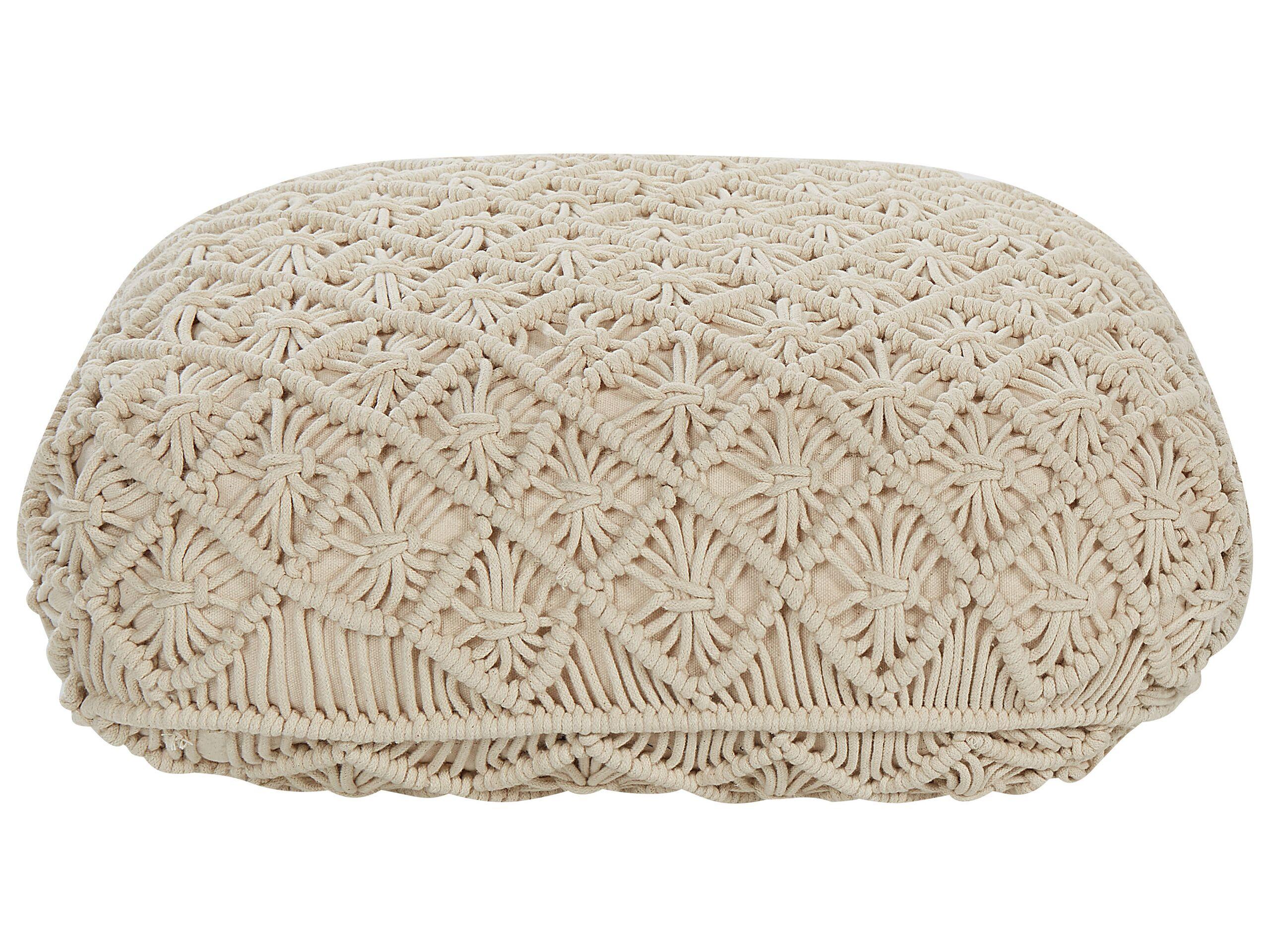 Beliani Pouf en Coton Boho BERRECHID  