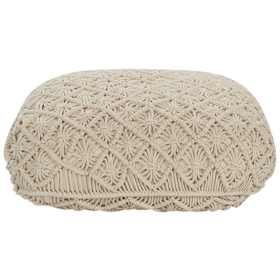 Beliani Pouf en Coton Boho BERRECHID  