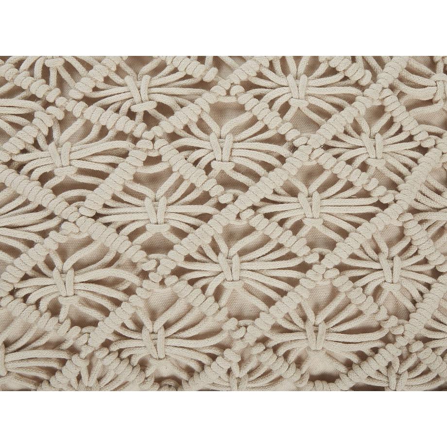 Beliani Pouf en Coton Boho BERRECHID  