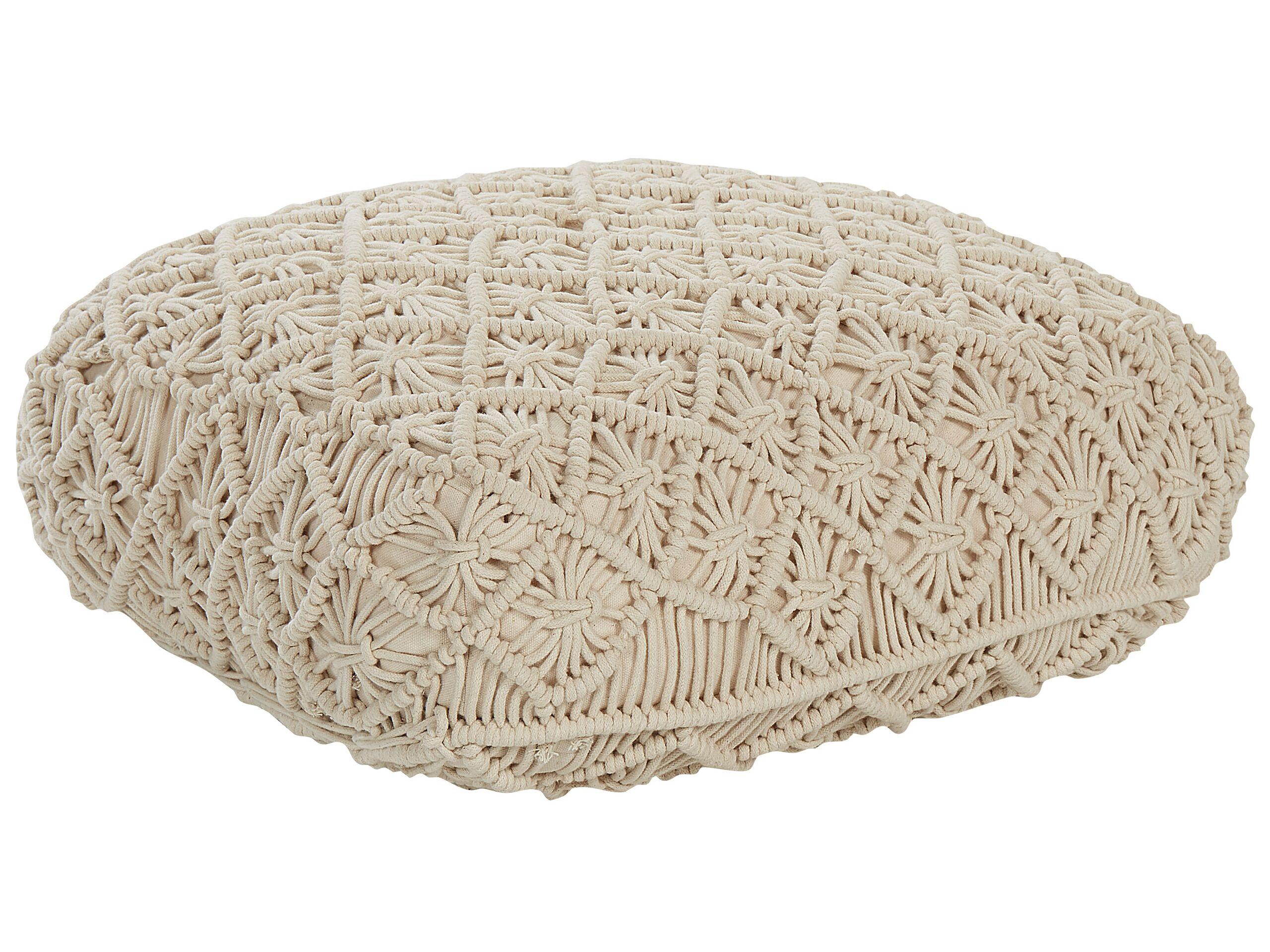 Beliani Pouf en Coton Boho BERRECHID  