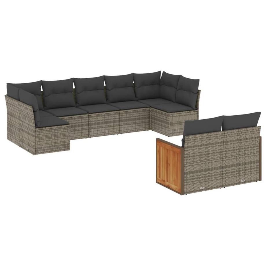 set divano da giardino Polirattan