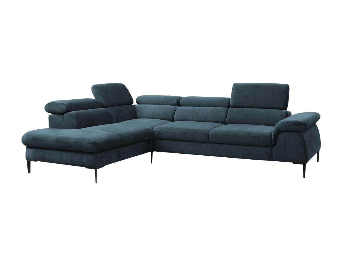 PASCAL MORABITO Divano letto angolare in Tessuto Verde petrolio Angolo a sinistra SEPINA di PASCAL MORABITO  