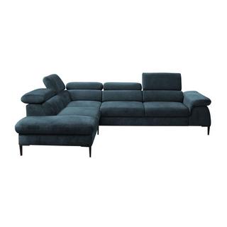 PASCAL MORABITO Divano letto angolare in Tessuto Verde petrolio Angolo a sinistra SEPINA di PASCAL MORABITO  