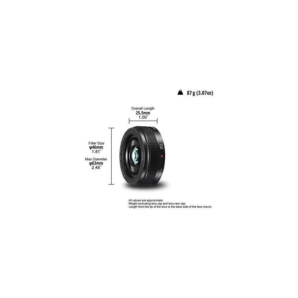 Panasonic  Lumix G 20mm f/1.7 II Pancake Black Hybrid-Objektiv 