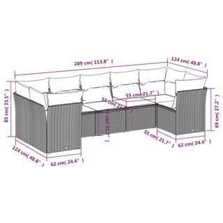 VidaXL Garten sofagarnitur poly-rattan  