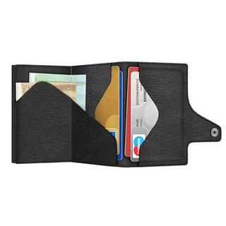 Tru Virtu Click & Slide Coin Pocket Nappa Portefeuille Noir  