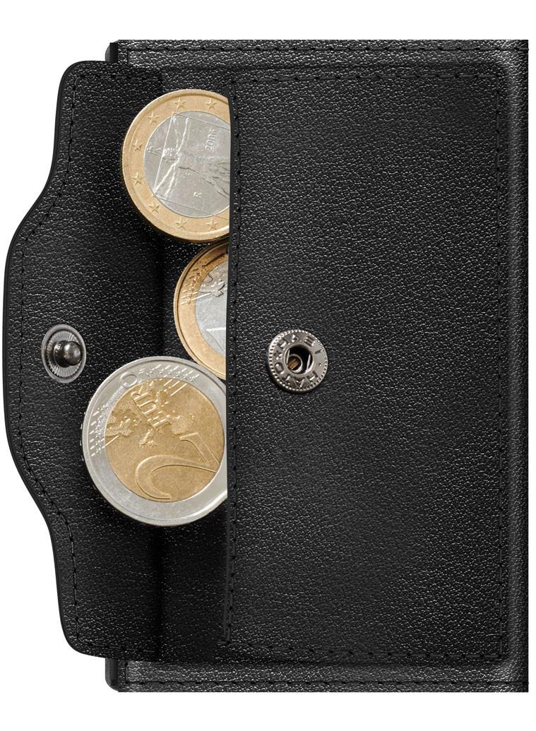 Tru Virtu Click & Slide Coin Pocket Nappa Portefeuille Noir  