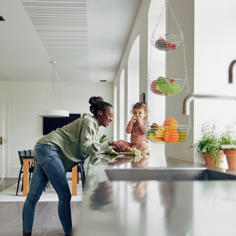 B2X Cesto di frutta da appendere in argento  