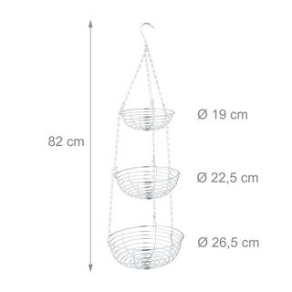 B2X Hängender Obstkorb in Silber  
