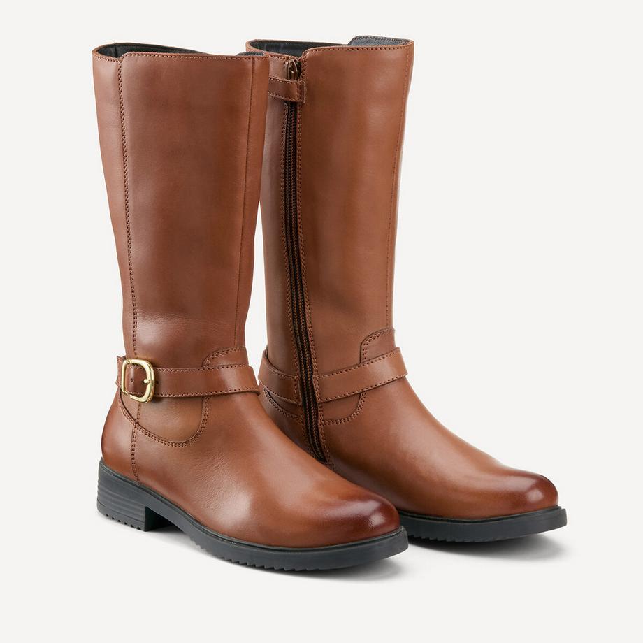 Bottes en cuir zippées esprit cavalière