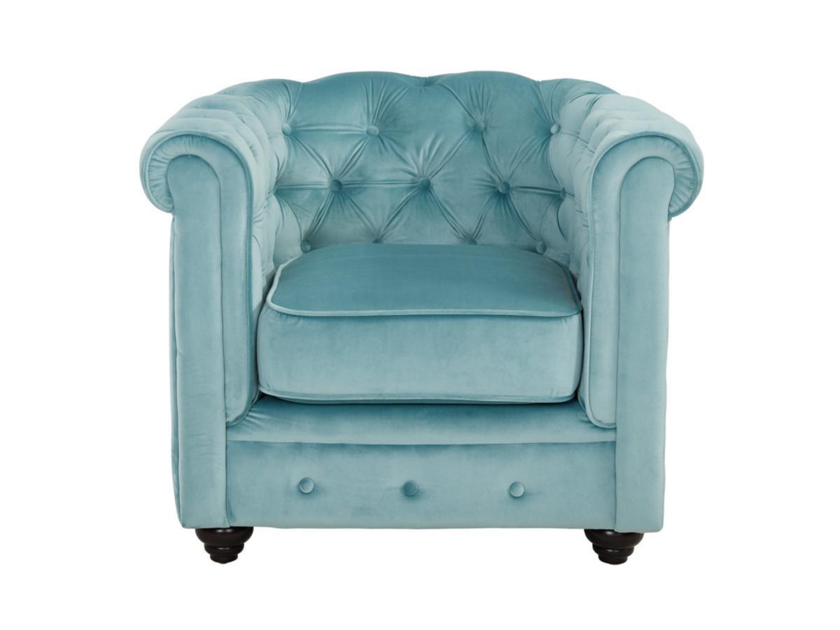 Vente-unique Sessel Samt Hell CHESTERFIELD  