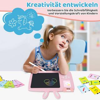 Activity-board  Deutsch lernen Lernspielzeug für Kinder, Sprechende Lernkarten LCD-Schreibtafel 388 Wörter, Lesen & Schreiben 