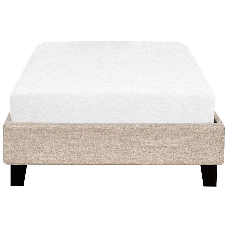 Beliani Lit sans tête de lit en Tissu Traditionnel ROANNE  