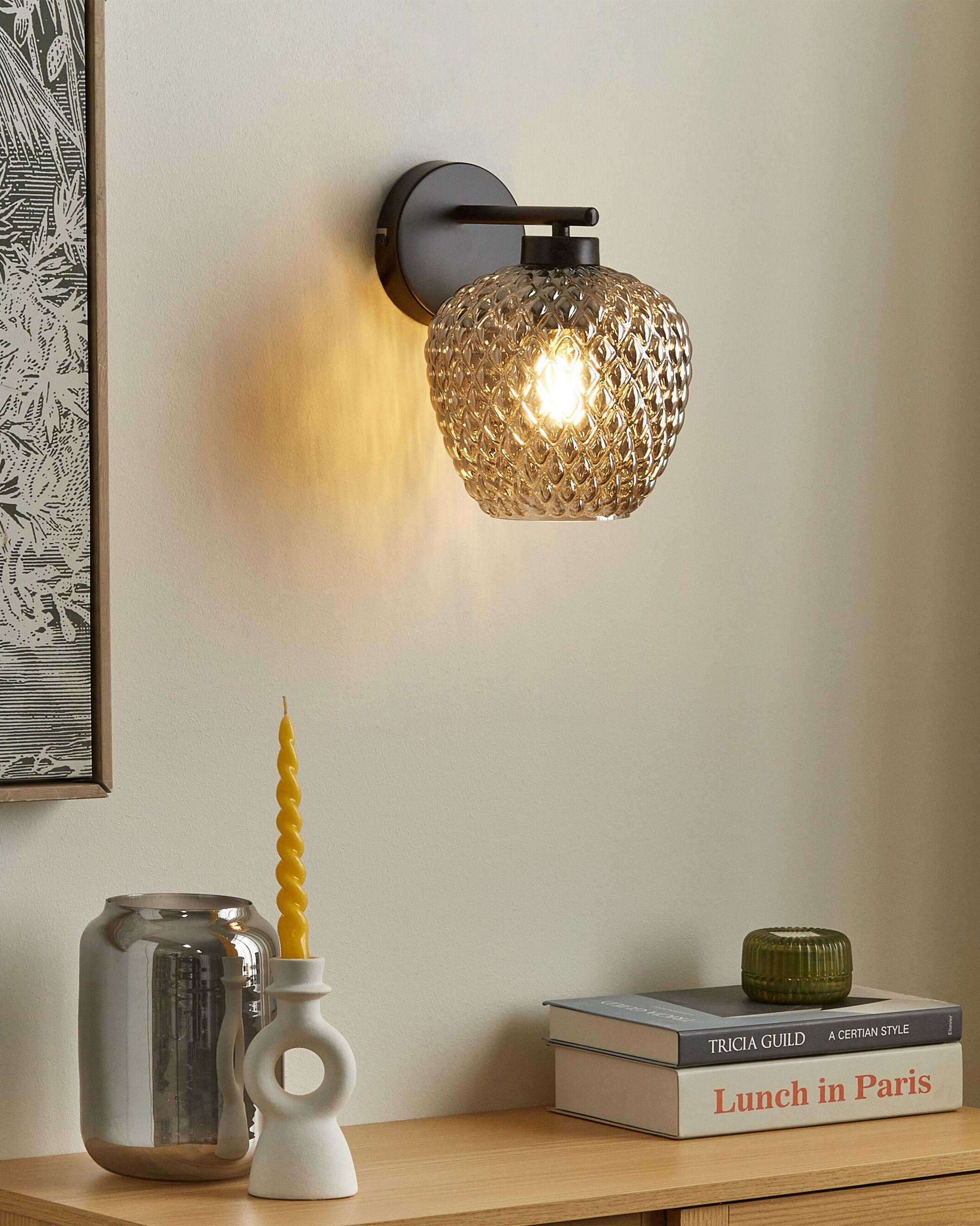 Beliani Lampe murale en Verre Moderne SHERRY  