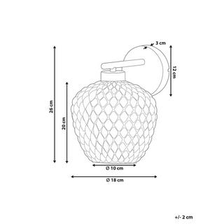 Beliani Wandlampe aus Glas Modern SHERRY  