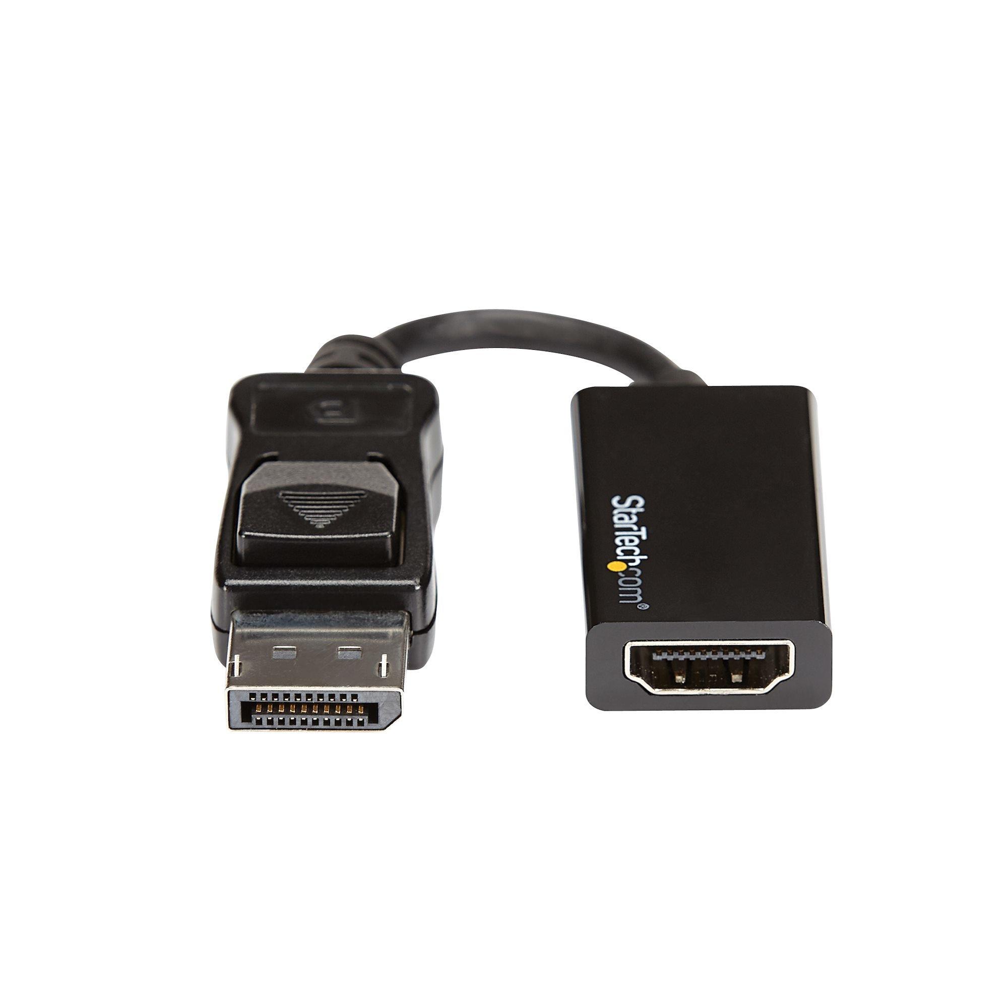 STARTECH.COM  StarTech.com Adattatore DisplayPort a HDMI 4K 60Hz - Convertitore video attivo da DP 1.4 a HDMI 2.0 - Dongle/Cavo adattatore per Monitor/TV/Display HDMI - Connettore DP a scatto 