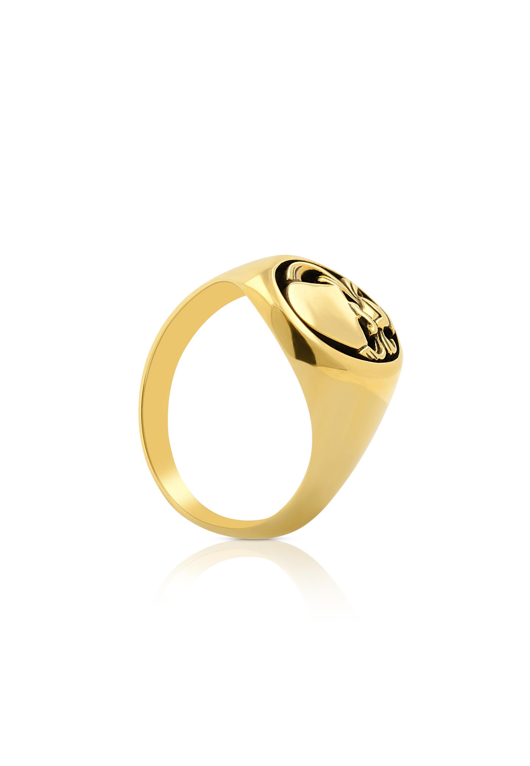 MUAU Schmuck  Bague héraldique en or jaune 750 