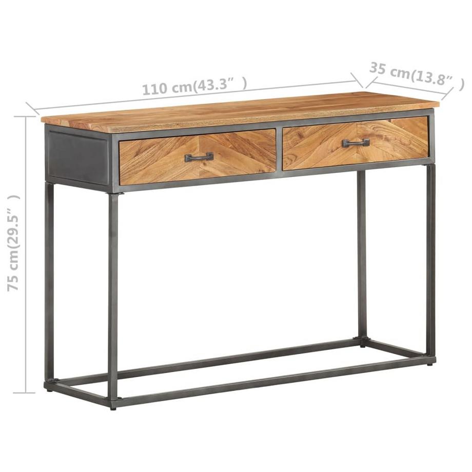 VidaXL Table console bois d'acacia  