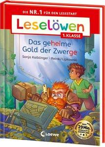 Leselöwen 1. Klasse - Das geheime Gold der Zwerge Kaiblinger, Sonja; Loewe Erstlesebücher (Hrsg.); Reinki, Kaja (Illustrationen); Lipkowski, Ron (Illustrationen) Copertina rigida 