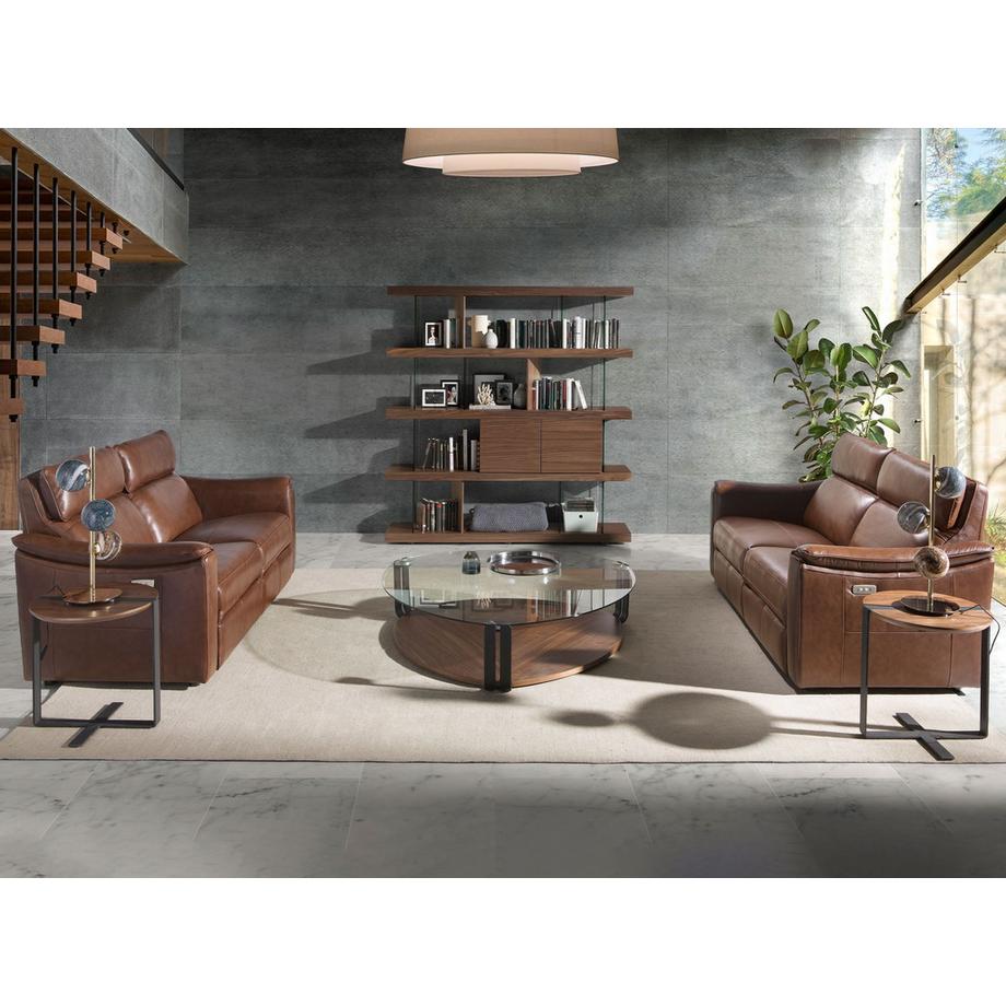 ANGEL CERDA Ripiano in noce e vetro  