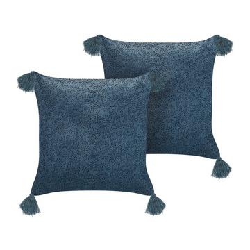 Lot de 2 coussins en Velours Boho SETARIA