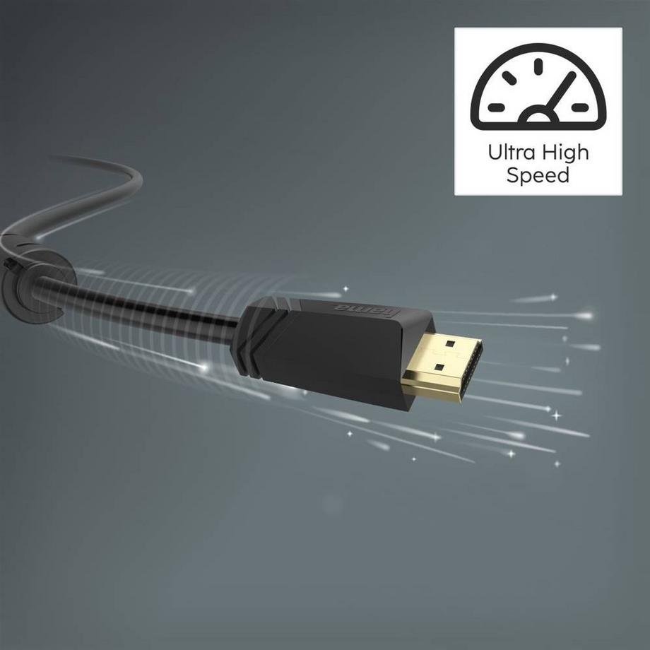 hama  High Speed HDMI-Kabel, Stecker - Stecker, 4K, Ethernet, vergoldet, 10.0 m 