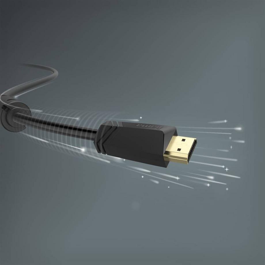 hama  High Speed HDMI-Kabel, Stecker - Stecker, 4K, Ethernet, vergoldet, 10.0 m 